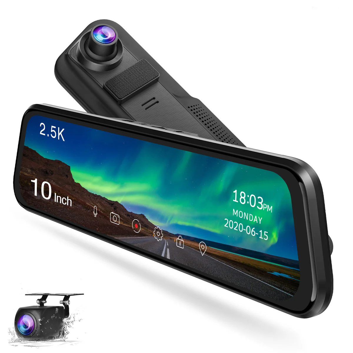 2-Camera 10-Inch Screen Dashcam